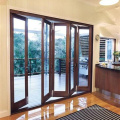 Non Thermal Break Wood Grain Aluminum Folding Doors